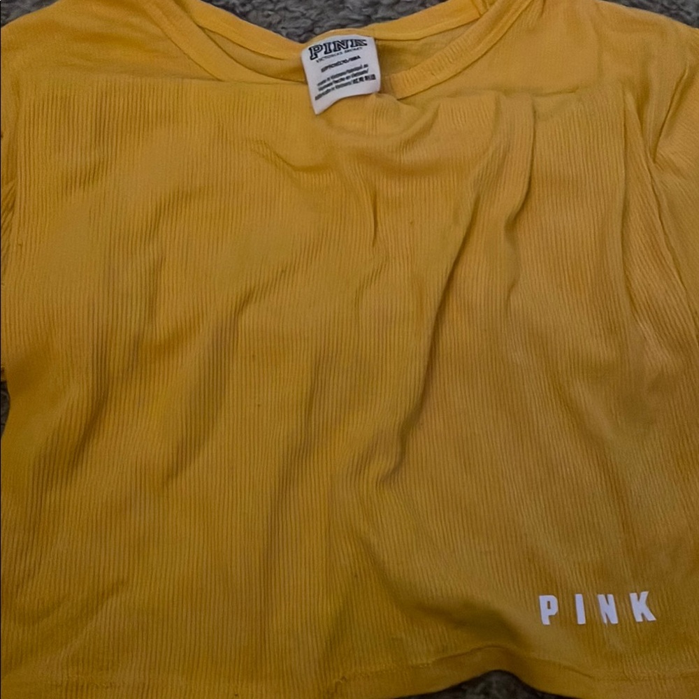 PINK Victoria's Secret Yellow Crop Top
